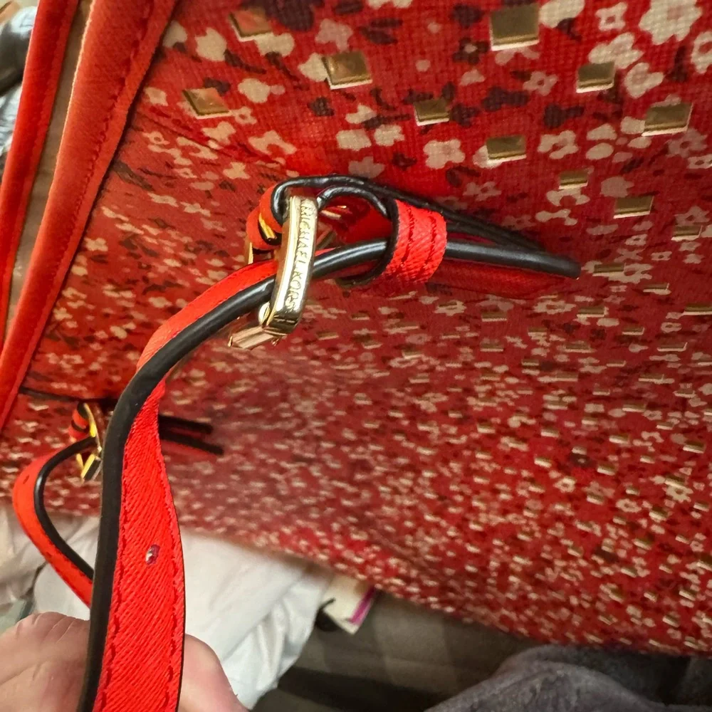 Michael Kors Red Floral Tote